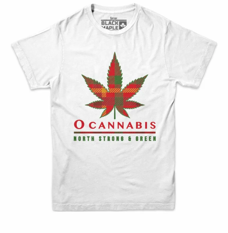 O Cannabis Tartan T-shirt sold by Black Maple Trading