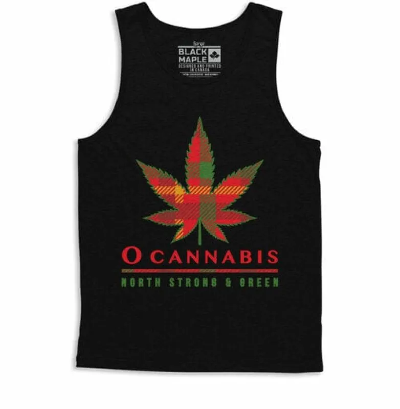 O Cannabis Tartan Tanktop made by Black Maple Trading