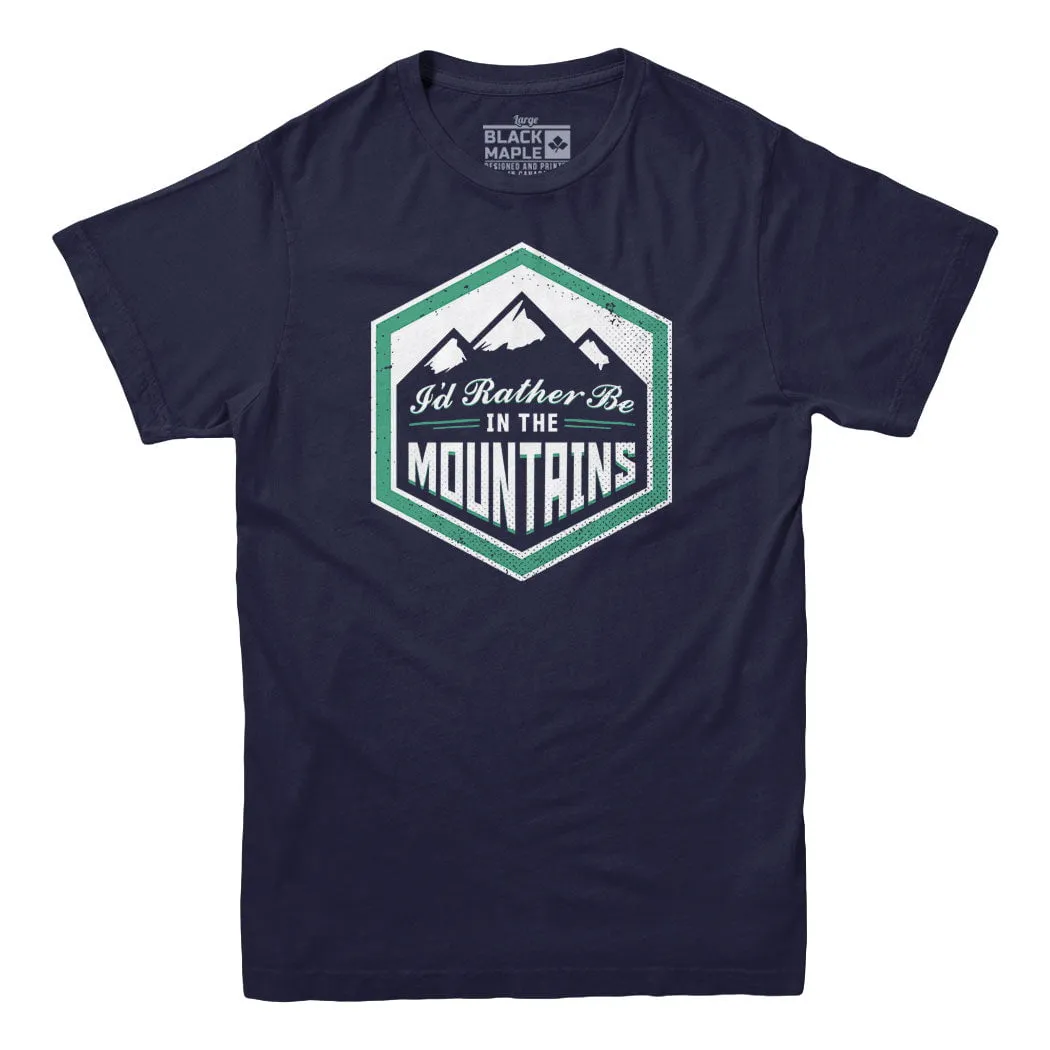 I'd Rather Be In The Mountains T-shirt sold by Black Maple Trading