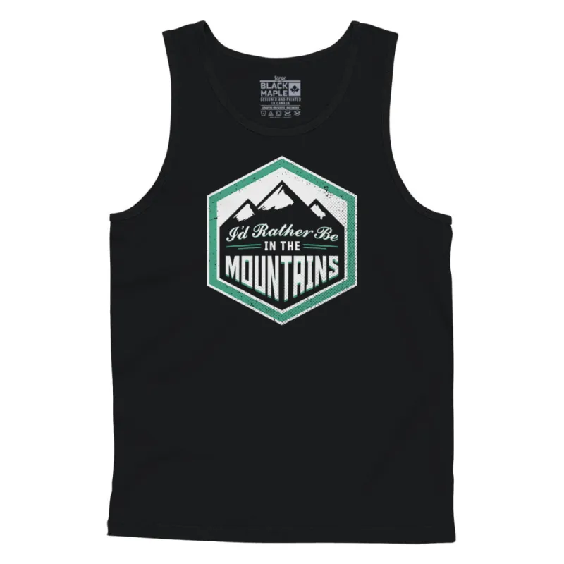 I'd Rather Be In The Mountains Tanktop sold by Black Maple Trading