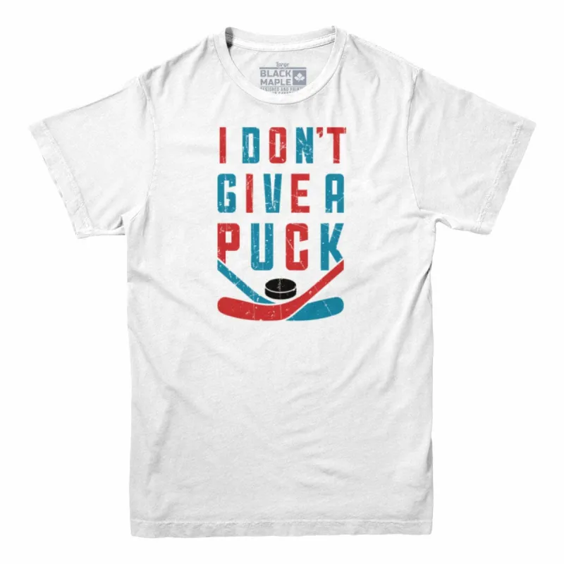 I Don't Give a Puck T-shirt sold by Black Maple Trading