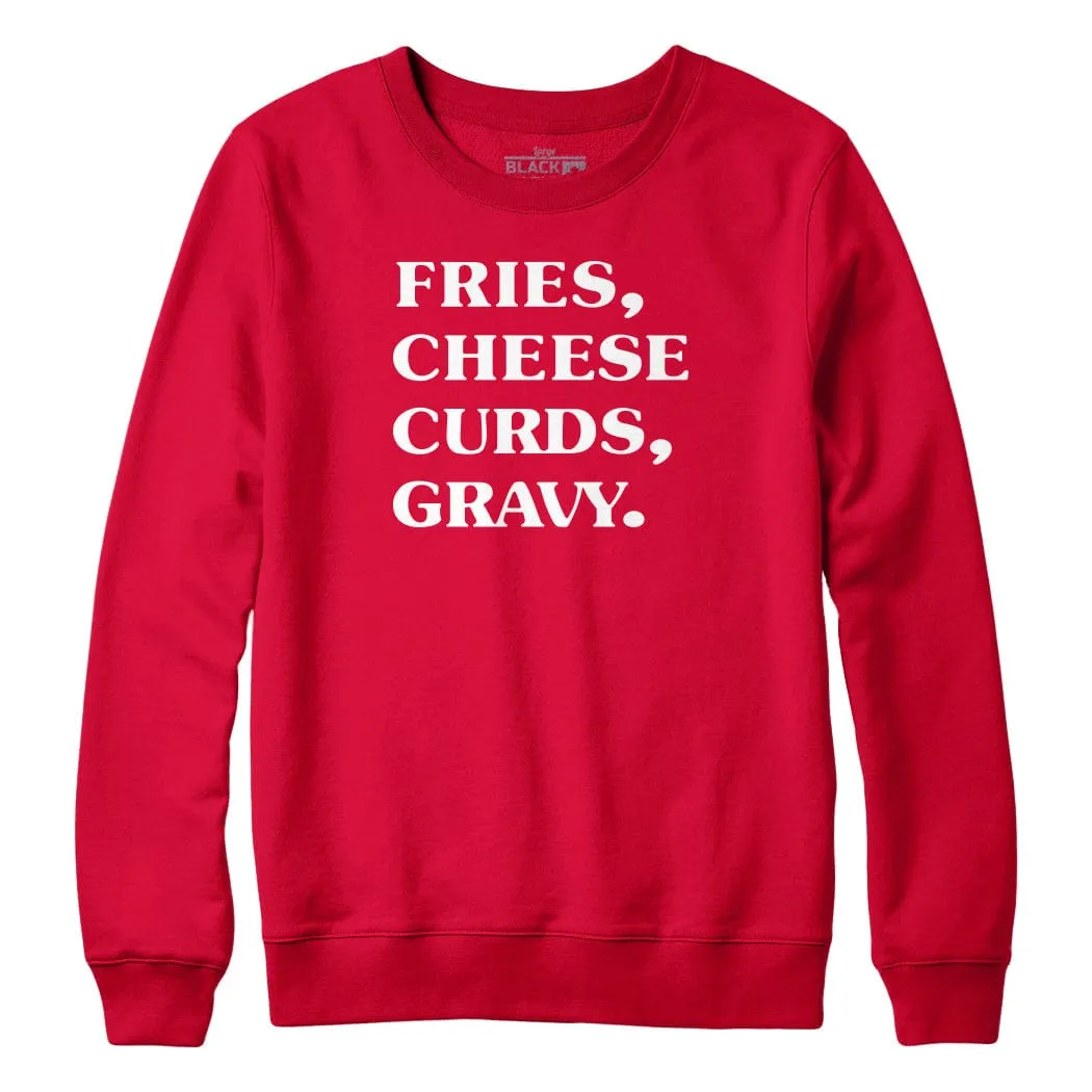 Fries Cheese Curds Gravy Sweatshirt Hoodie sold by Black Maple Trading product image thumbnail 2