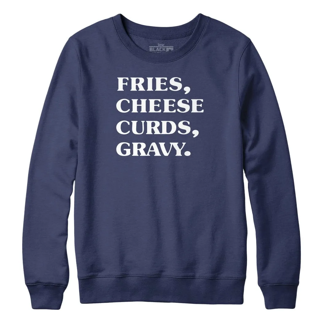 Fries Cheese Curds Gravy Sweatshirt Hoodie sold by Black Maple Trading product image thumbnail 4