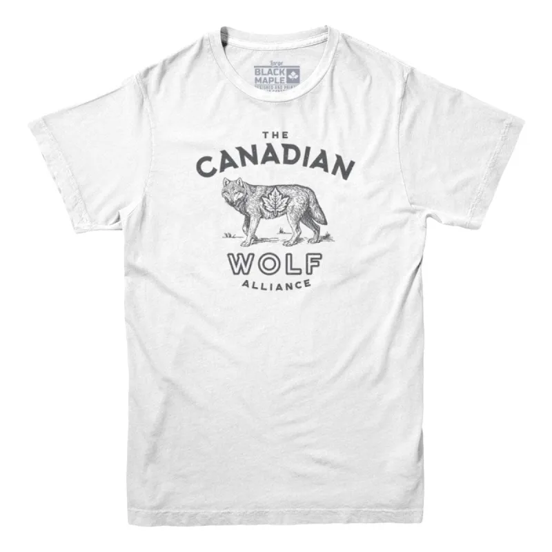 Canadian Wolf Alliance T-shirt sold by Black Maple Trading