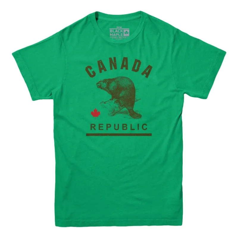 Canada Republic BEAVER T-shirt sold by Black Maple Trading
