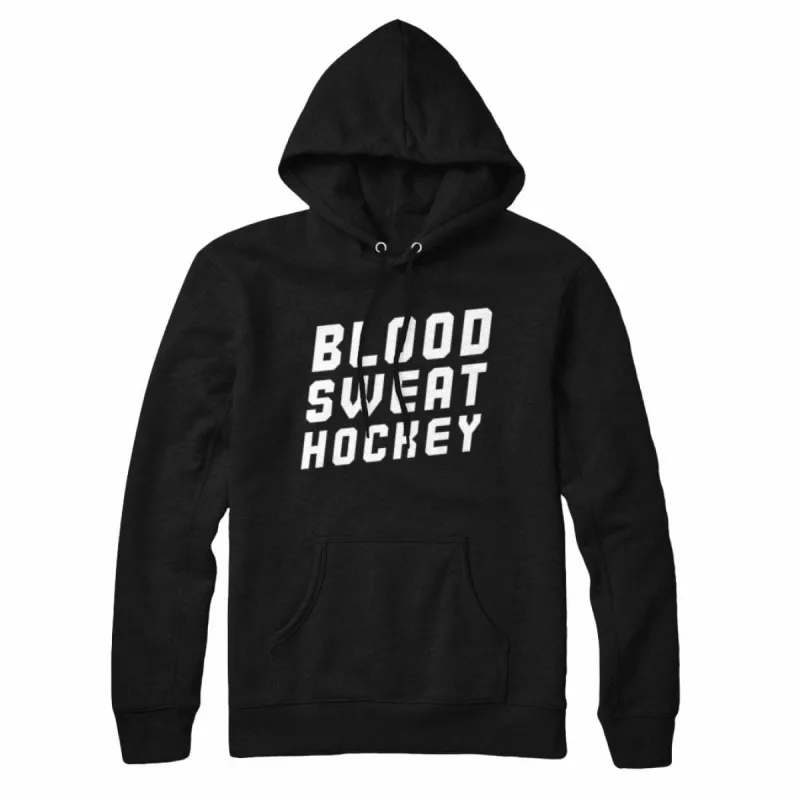 Blood Sweat Hockey Sweatshirt Hoodie sold by Black Maple Trading