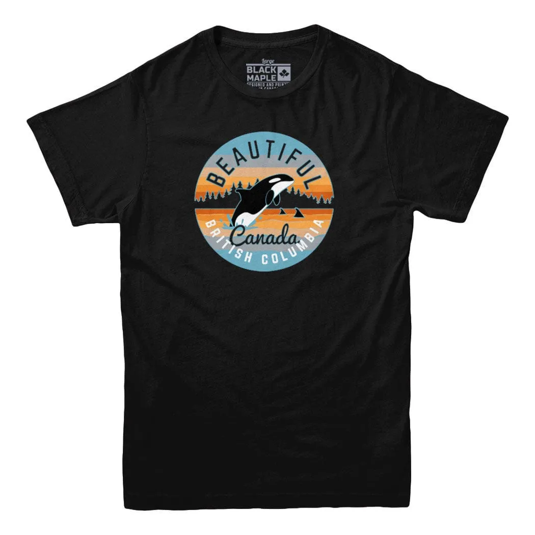 Beautiful British Columbia BC Whale T-shirt sold by Black Maple Trading product image thumbnail 3