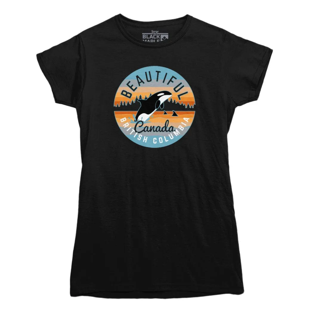 Beautiful British Columbia BC Whale T-shirt sold by Black Maple Trading product image thumbnail 4
