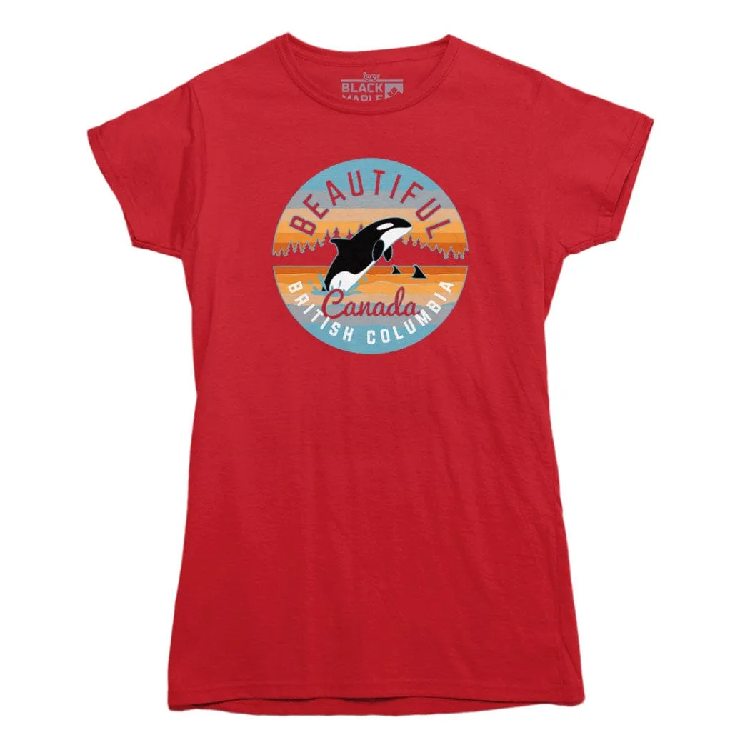 Beautiful British Columbia BC Whale T-shirt sold by Black Maple Trading product image thumbnail 2