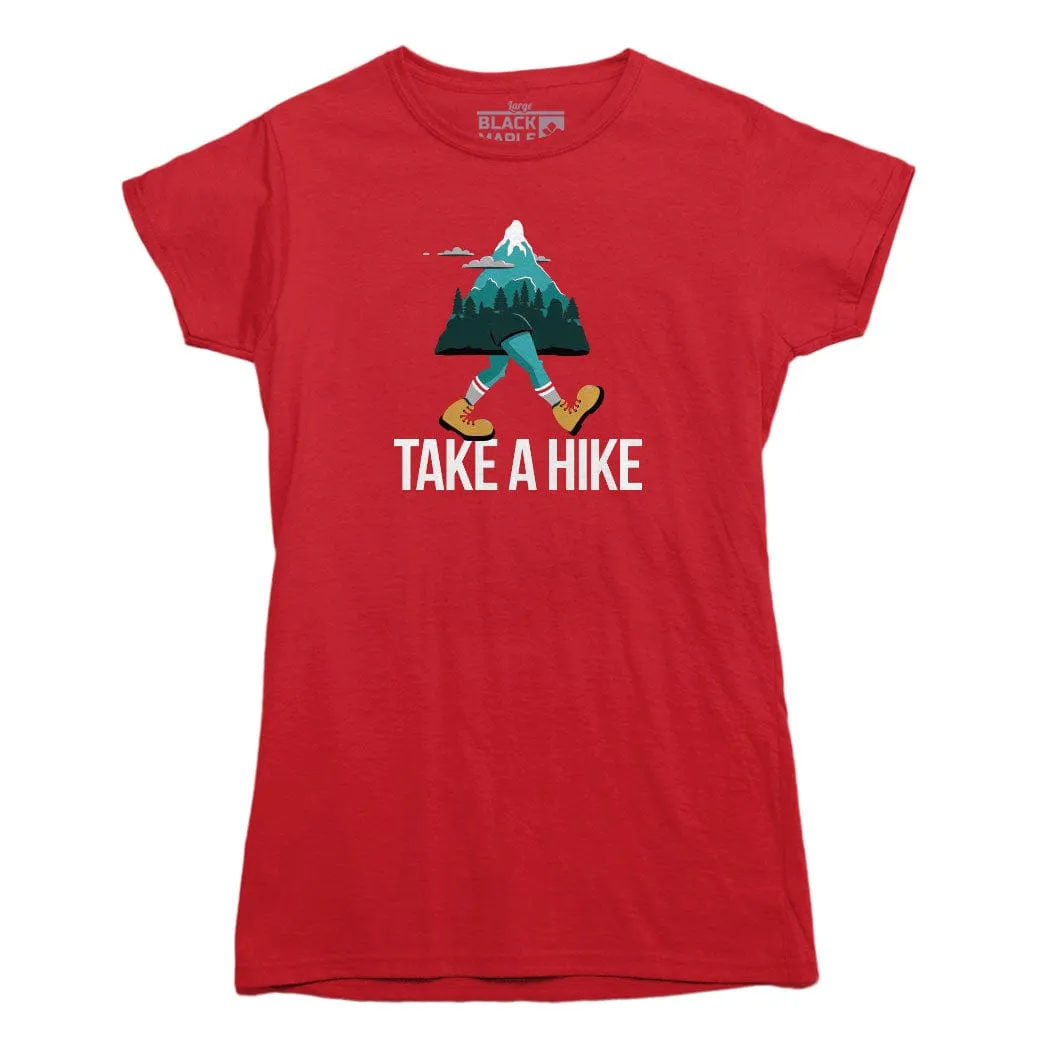 Take A Hike Walking Mountain T-shirt sold by Black Maple Trading product image thumbnail 2