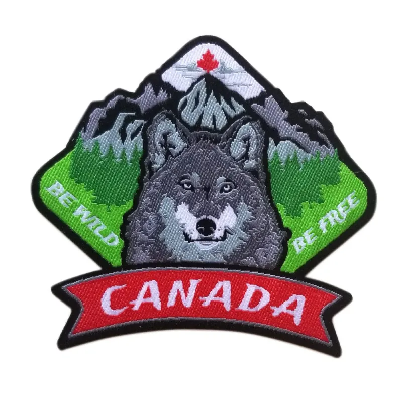 Be Wild Be Free Wolf Patch made by Black Maple Trading