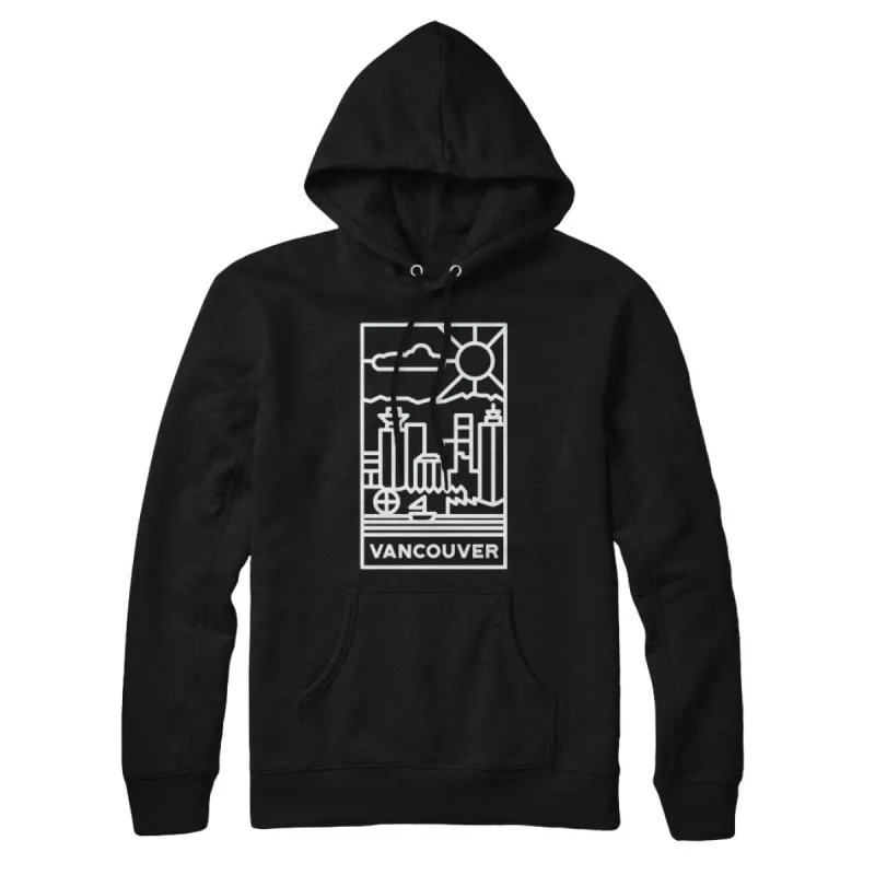 Vancouver Stained Glass Light Logo Sweatshirt Hoodie sold by Black Maple Trading