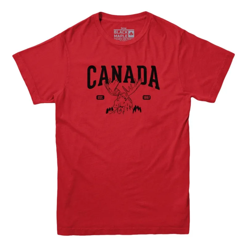 Canada Moose Est 1867 T-shirt sold by Black Maple Trading