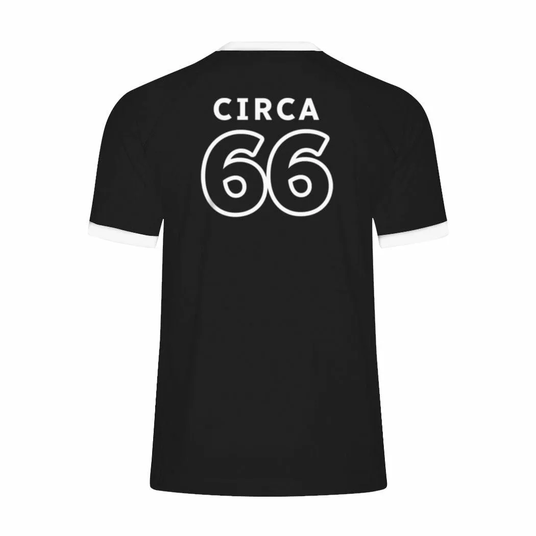 CBC 66 Retro Stripe Ringer Tee Black with White sold by Black Maple Trading product image thumbnail 3