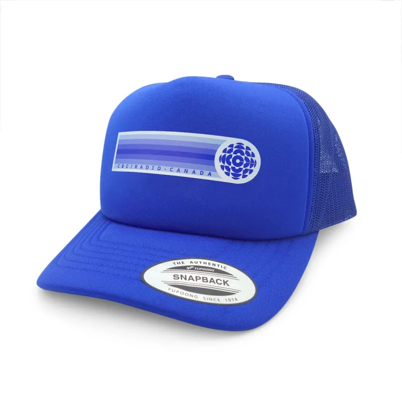 CBC 86 Blue Gem Retro Stripe Royal Blue Foam Snapback Trucker Cap sold by Black Maple Trading