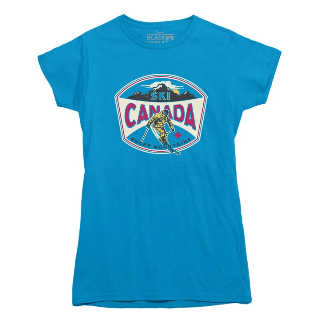 Ski Canada Rocky Mountains T-shirt sold by Black Maple Trading product image thumbnail 2