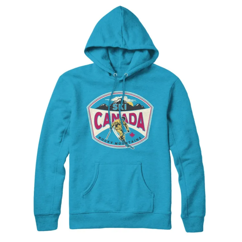 Ski Canada Rocky Mountain Hoodie sold by Black Maple Trading