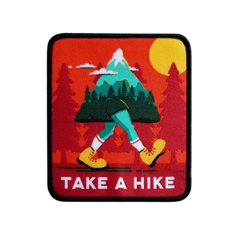 Take A Hike Walking Mountain Patch sold by Black Maple Trading