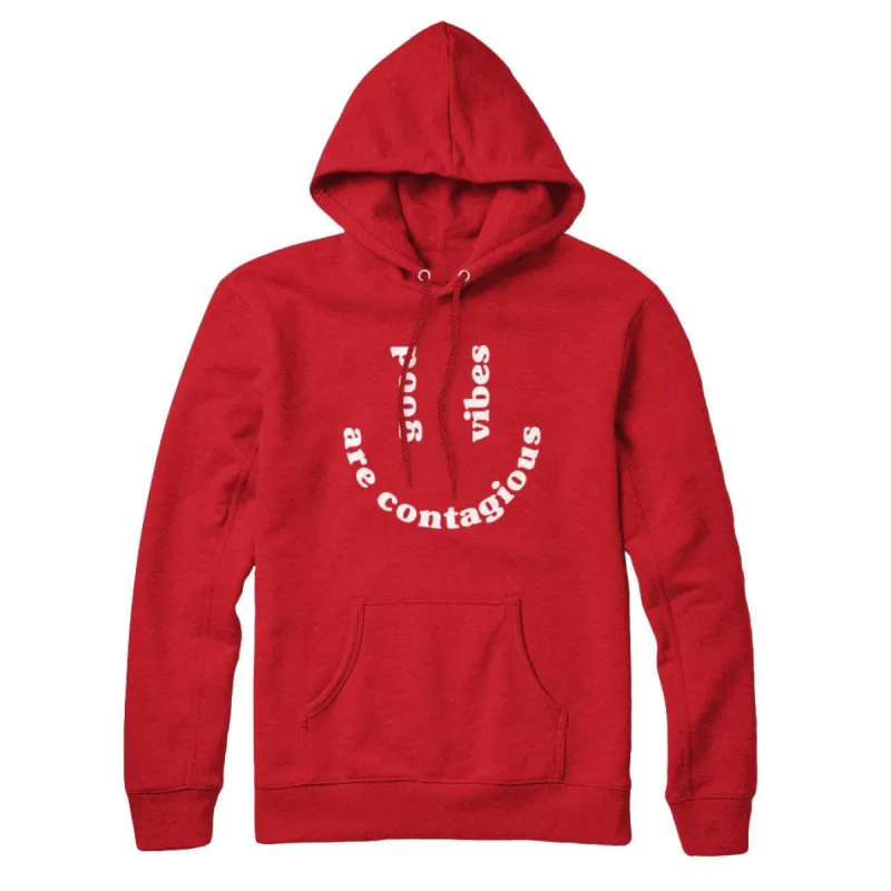 Good Vibes are Contagious Sweatshirt Hoodie sold by Black Maple Trading