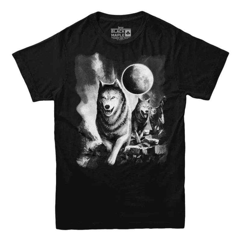 Running With the Wolfpack Nature T-shirt sold by Black Maple Trading