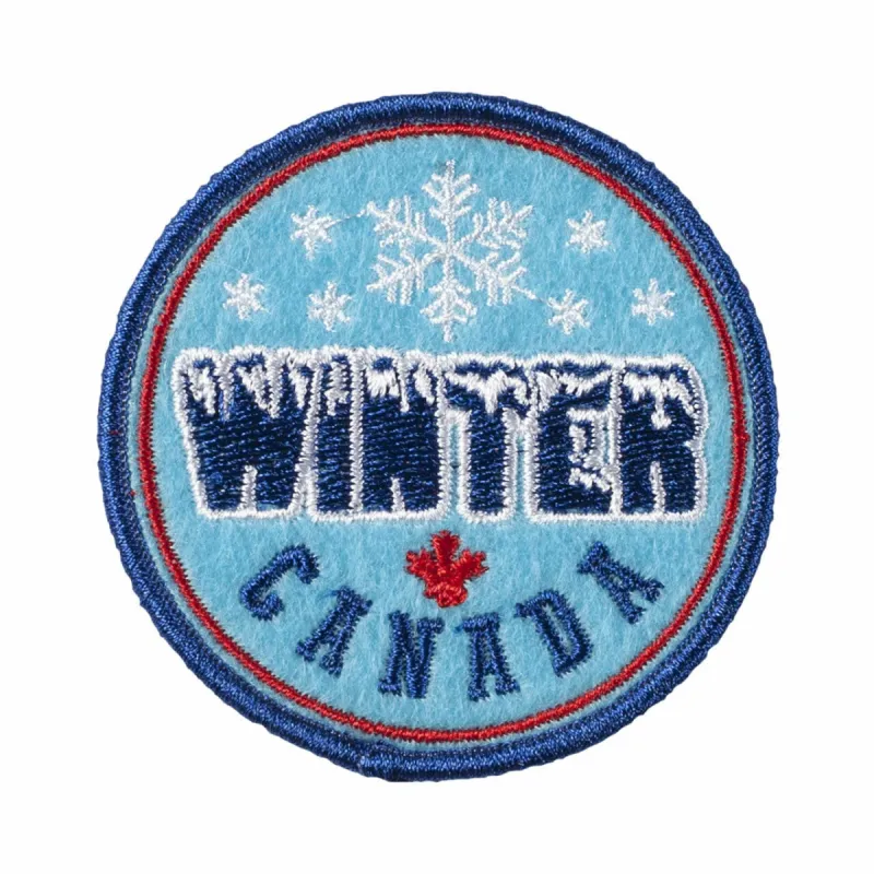 Winter Canada Iron On Patch sold by Black Maple Trading