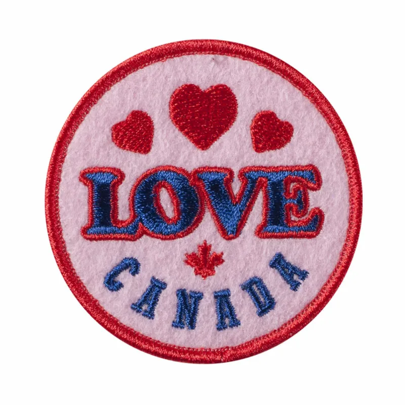 Love Canada Iron On Patch sold by Black Maple Trading