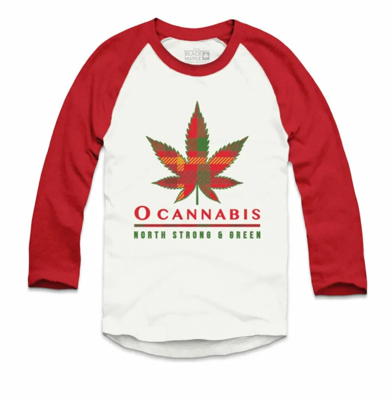 O Cannabis Tartan Raglan Baseball Shirt sold by Black Maple Trading