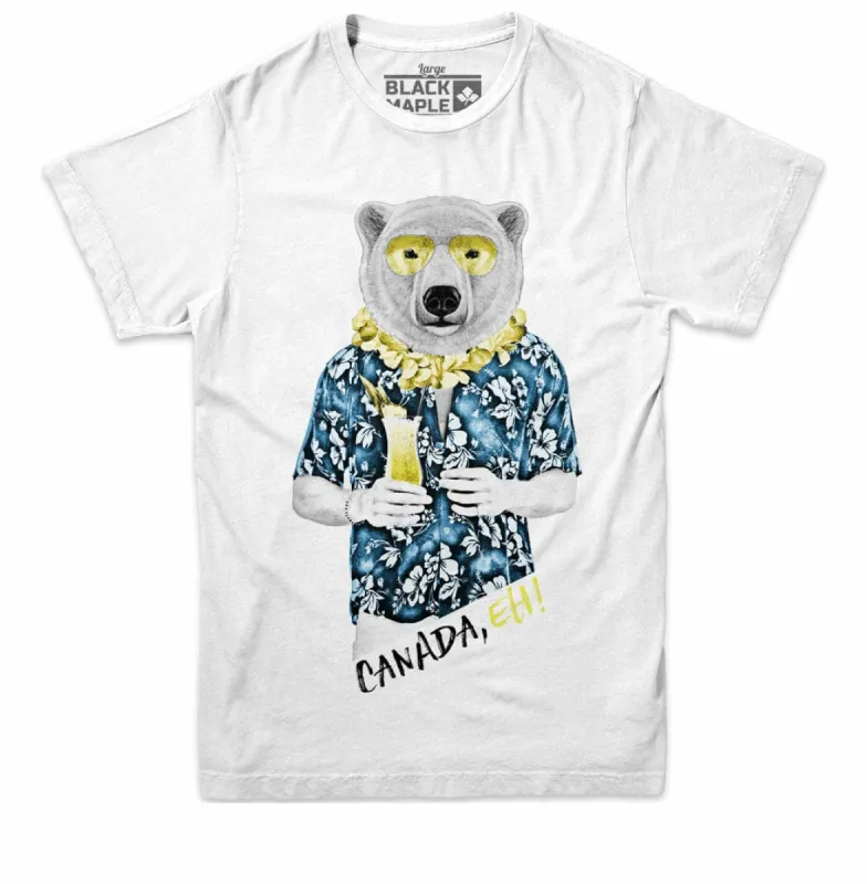 Polar Bear with Daiquiri Mens T-shirt sold by Black Maple Trading