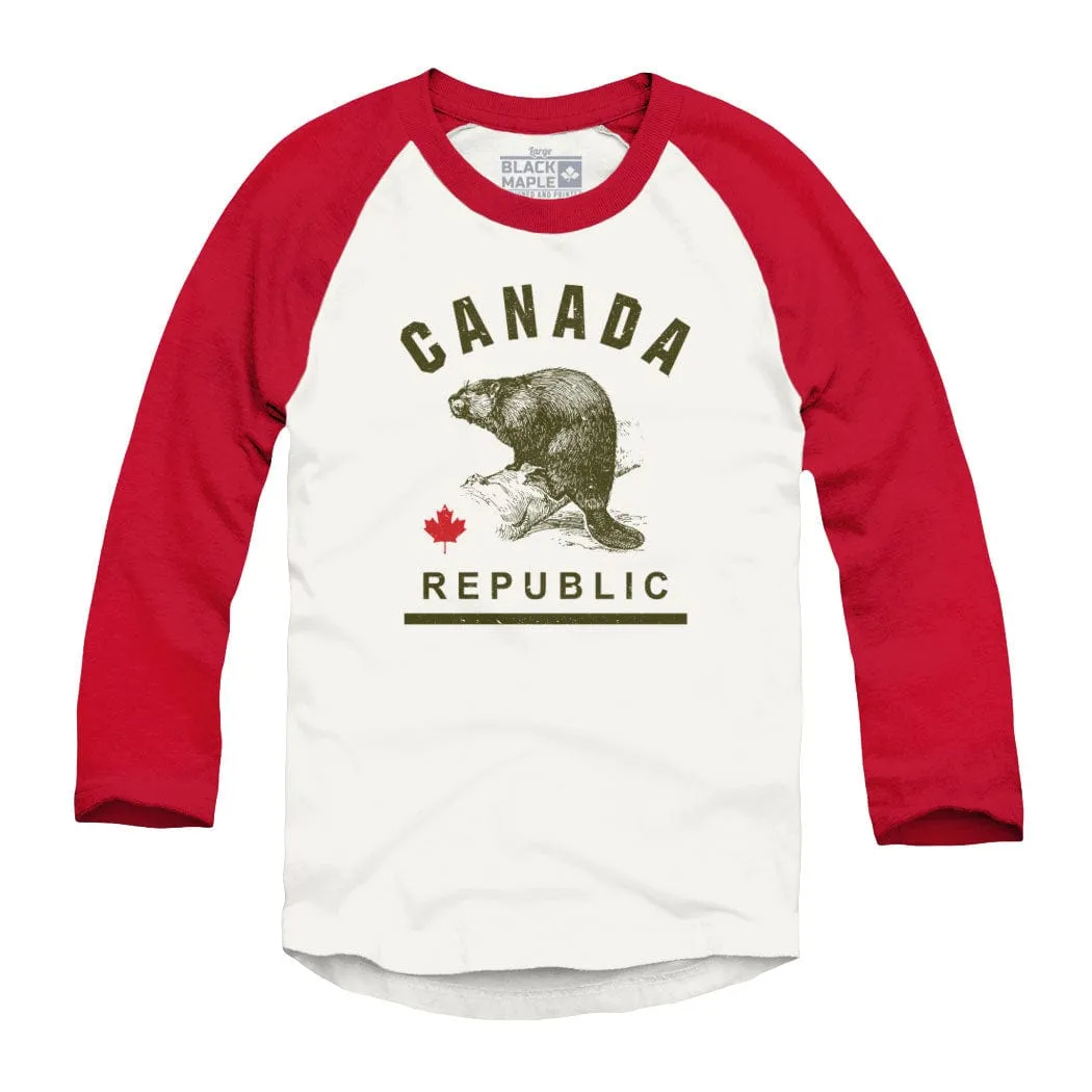Canada Republic BEAVER Raglan sold by Black Maple Trading product image thumbnail 2