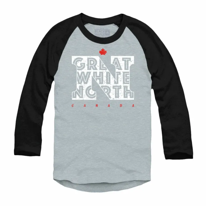 Great White North Raglan Baseball Shirt sold by Black Maple Trading