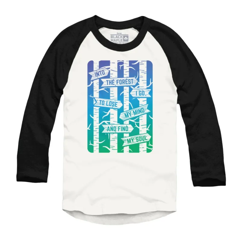 Into The Forest I Go Raglan Baseball Shirt sold by Black Maple Trading