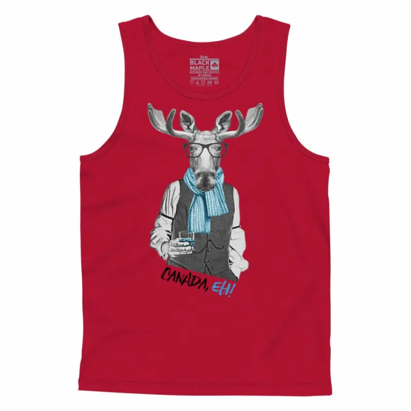 Moose with Scotch Mens Tanktop sold by Black Maple Trading