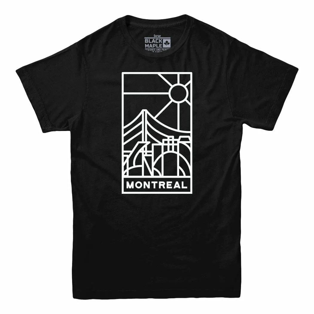 Montreal Stained Glass Light Print T-shirt sold by Black Maple Trading