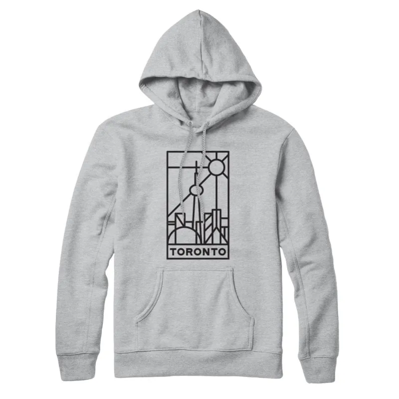Toronto Stained Glass Dark Print Sweatshirt Hoodie sold by Black Maple Trading