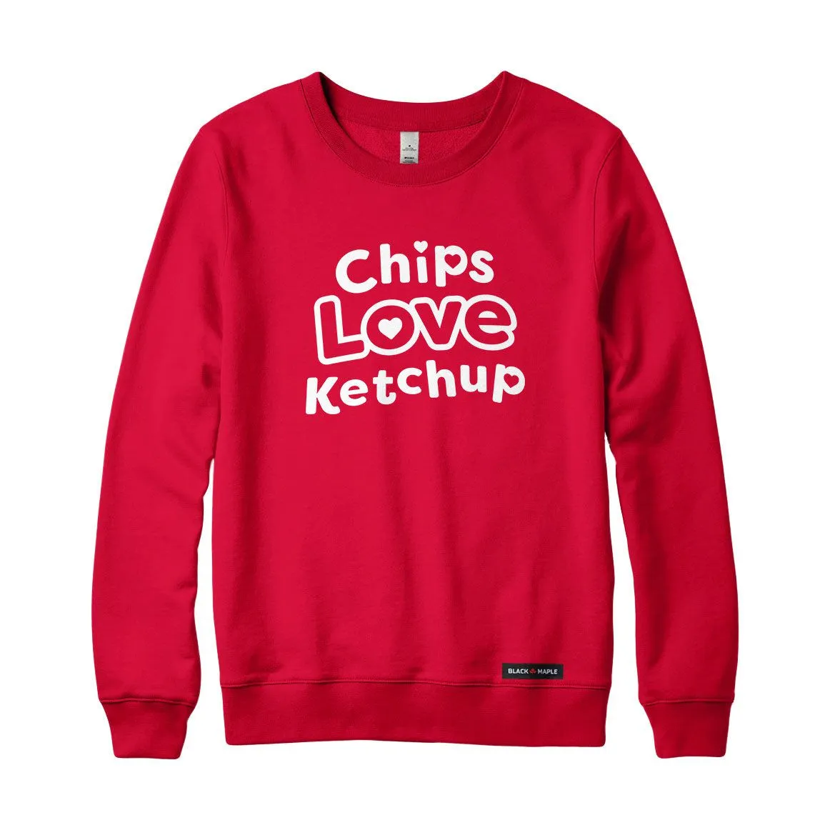Chips Love Ketchup Sweatshirt or Hoodie sold by Black Maple Trading product image thumbnail 3