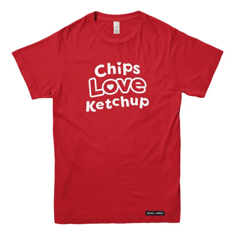 Chips Love Ketchup T-shirt sold by Black Maple Trading