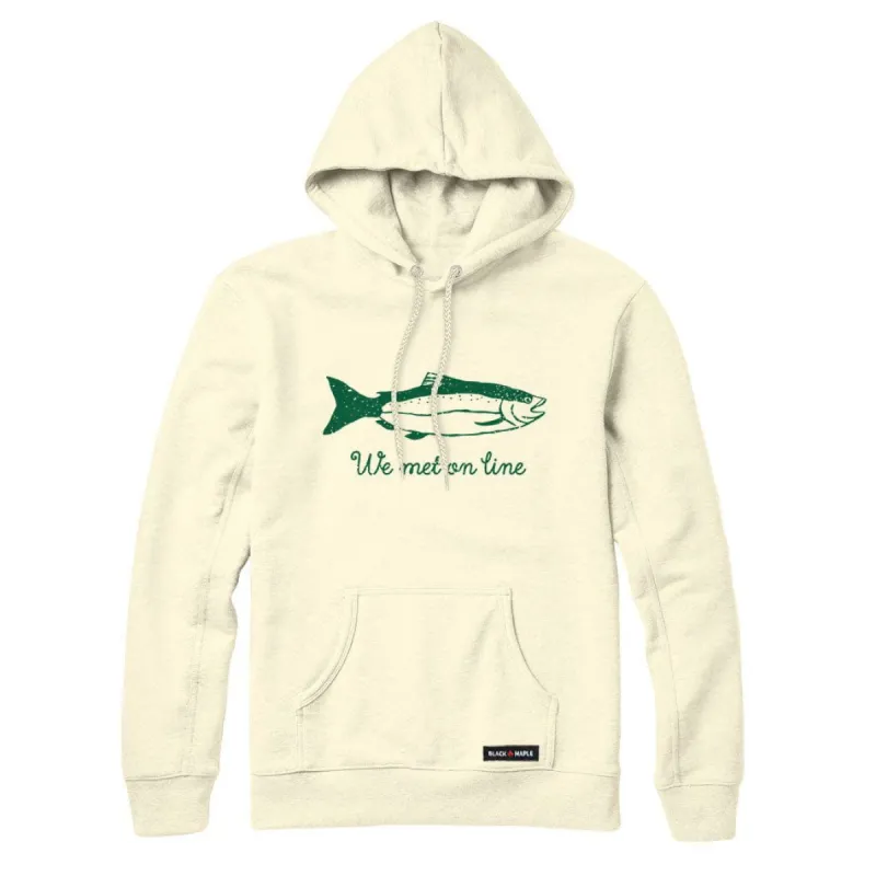 We Met On Line Fishing Sweatshirt or Hoodie sold by Black Maple Trading