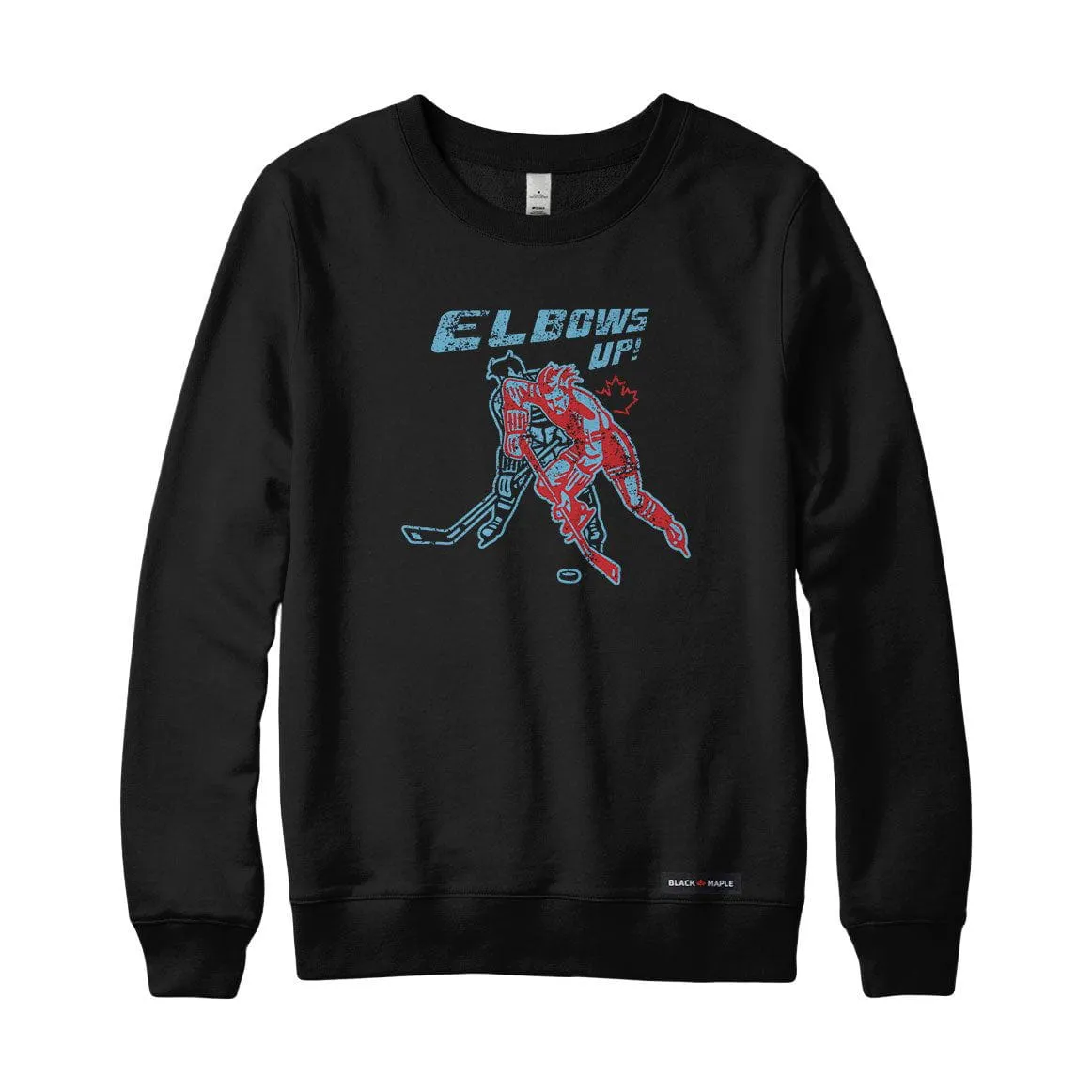 Elbows Up Retro Hockey Players Sweatshirt or Hoodie sold by Black Maple Trading product image thumbnail 2