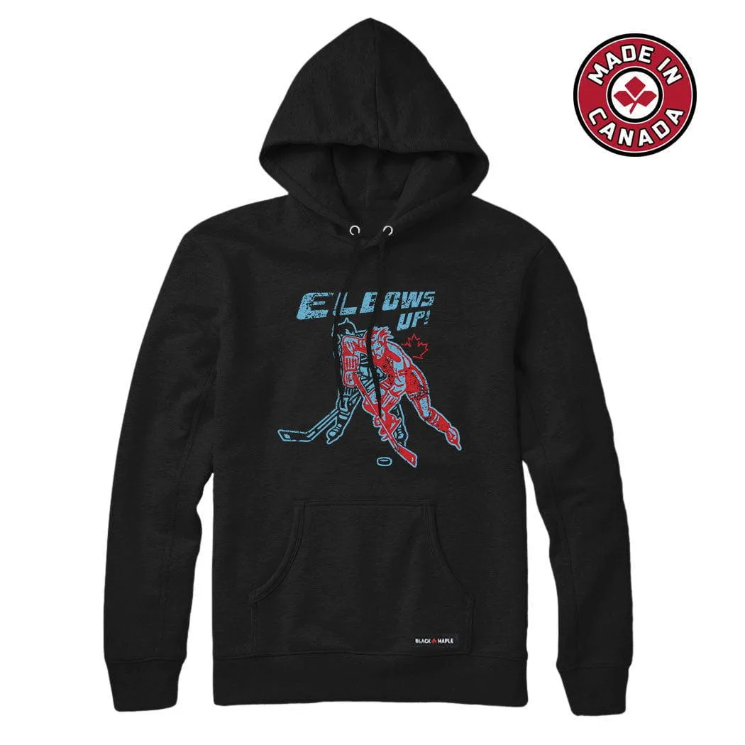 Elbows Up Retro Hockey Players Sweatshirt or Hoodie sold by Black Maple Trading product image thumbnail 3