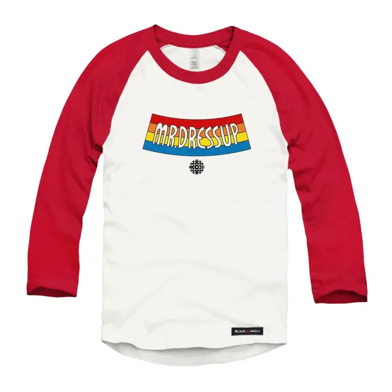 Mr Dressup Circa 1980s Logo Raglan Baseball Shirt sold by Black Maple Trading