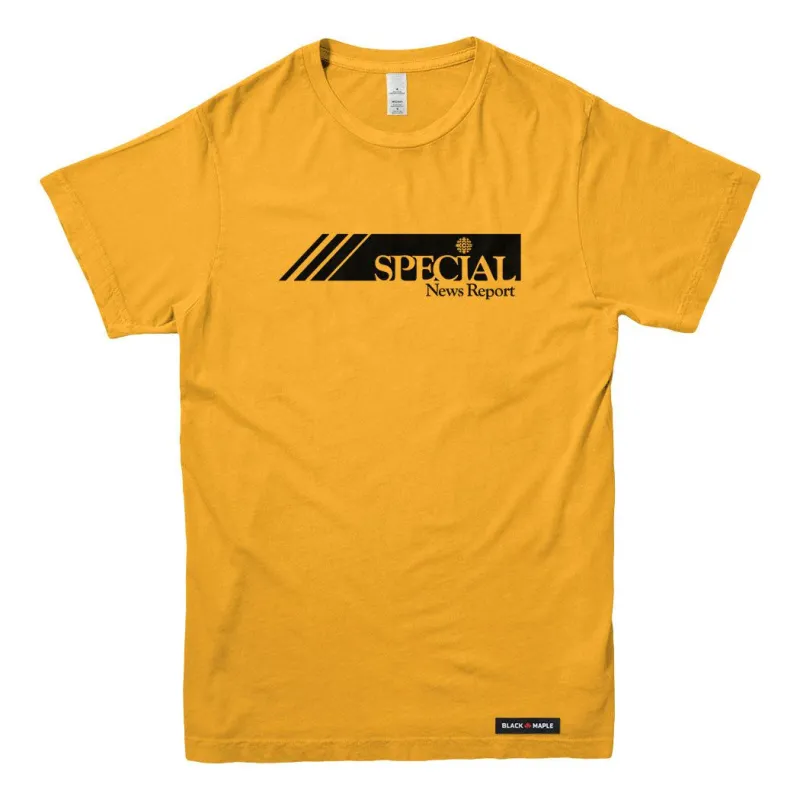 CBC Special News Report T-shirt sold by Black Maple Trading