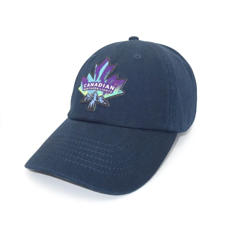 Canadian Northern Lights Navy Dad Hat sold by Black Maple Trading