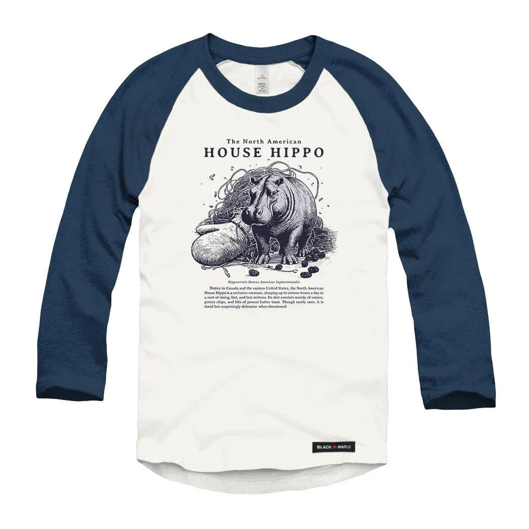 North American House Hippo Raglan Baseball Shirt sold by Black Maple Trading