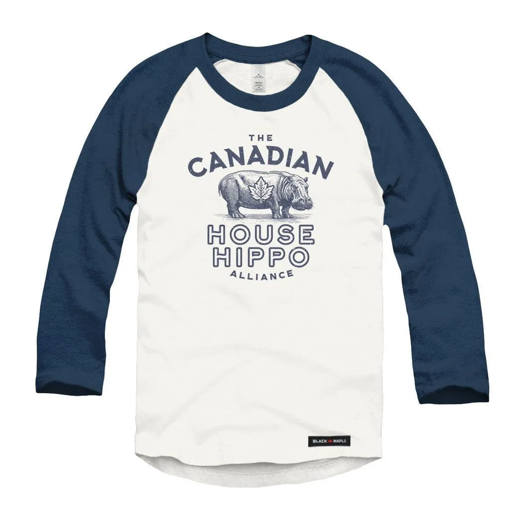Canadian House Hippo Alliance Raglan Baseball Shirt sold by Black Maple Trading