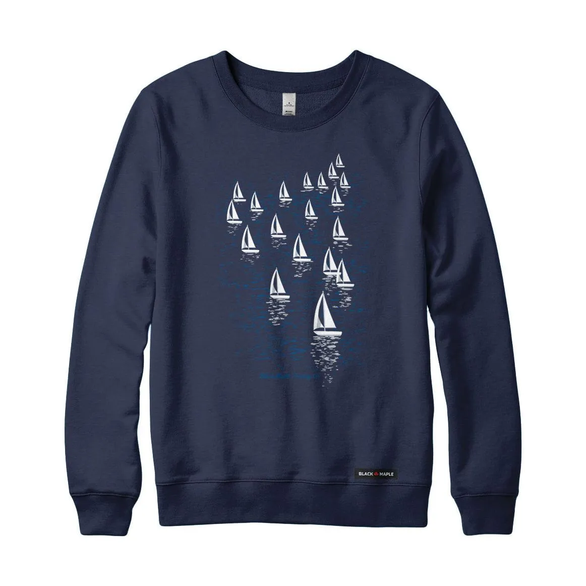 Sailboat Fleet Crewneck Sweatshirt sold by Black Maple Trading product image thumbnail 2