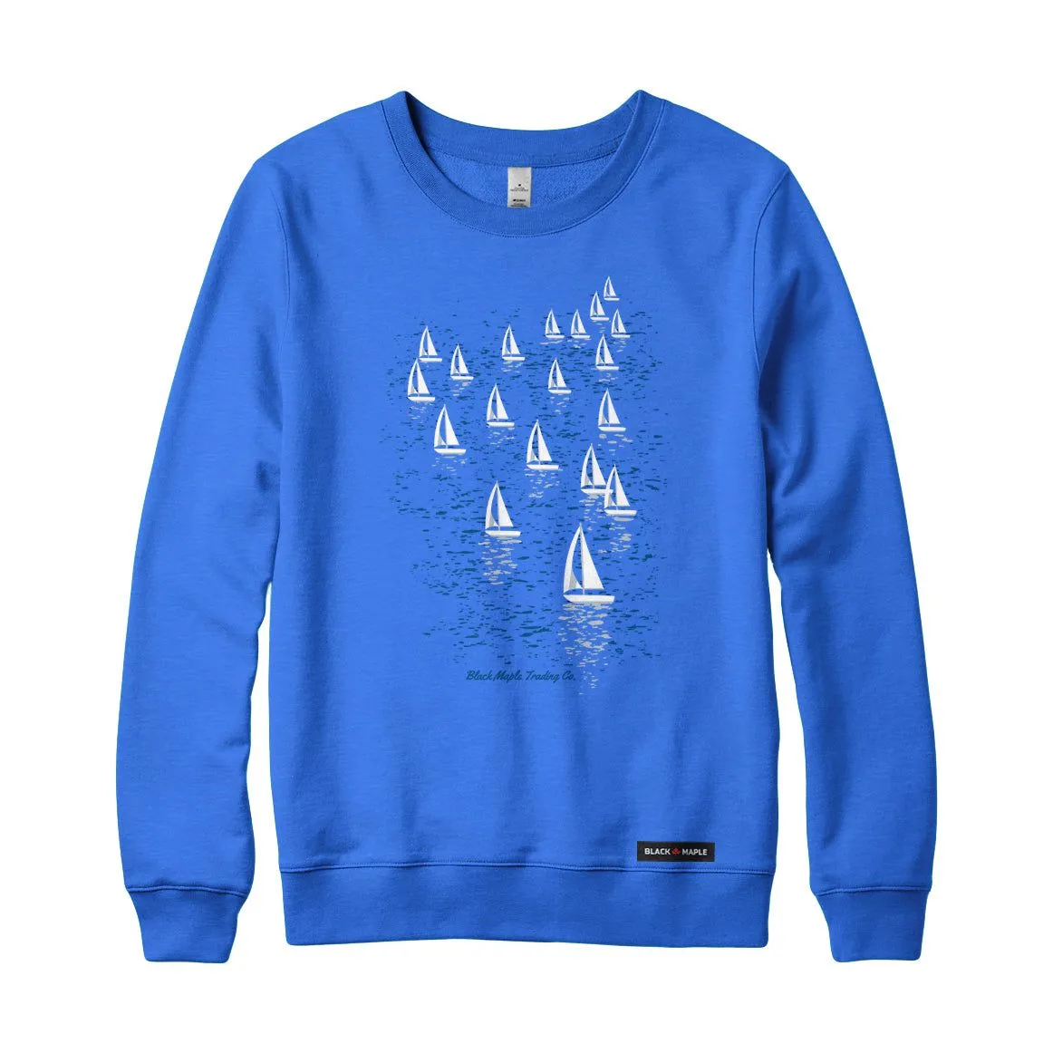 Sailboat Fleet Crewneck Sweatshirt sold by Black Maple Trading