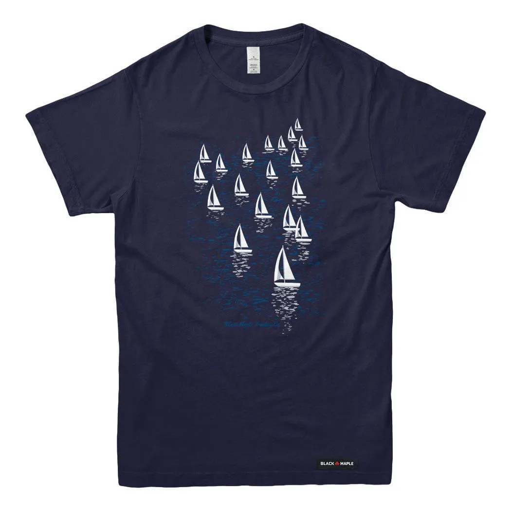 Sailboat Fleet T-shirt sold by Black Maple Trading
