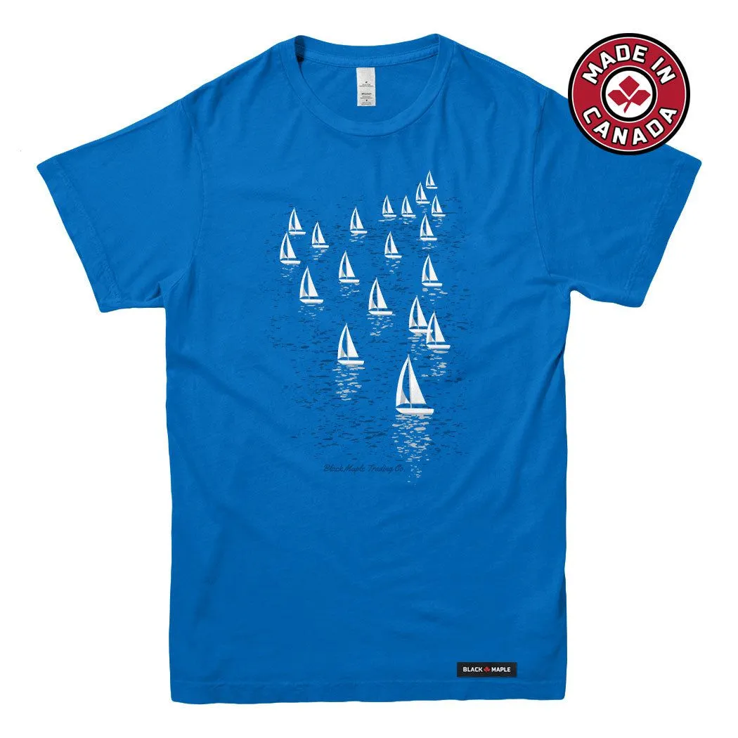 Sailboat Fleet T-shirt sold by Black Maple Trading product image thumbnail 5