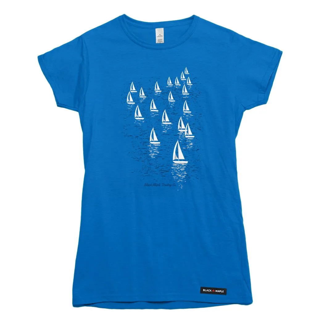 Sailboat Fleet T-shirt sold by Black Maple Trading product image thumbnail 4