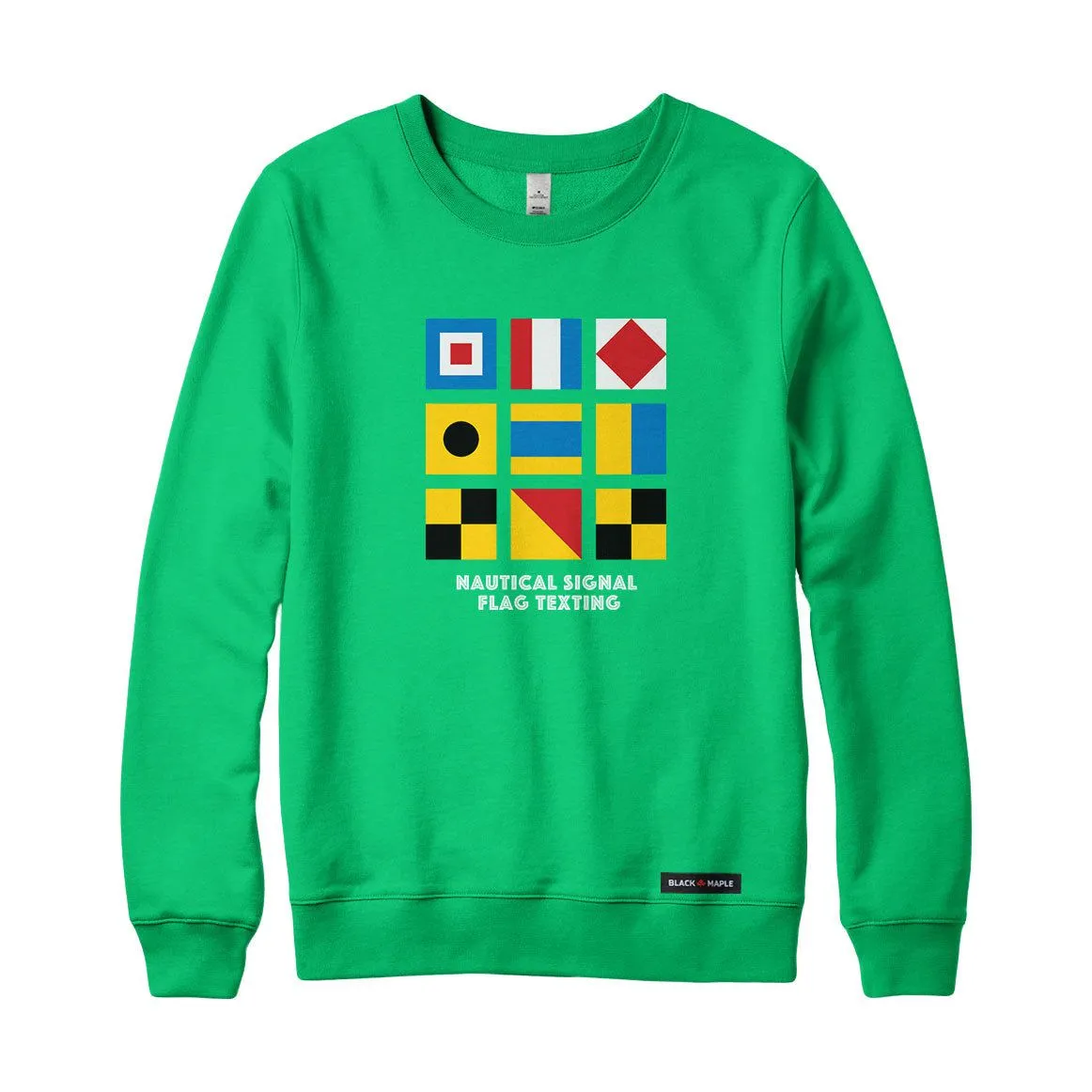 Nautical Signal Flag Texting Sweatshirt or Hoodie sold by Black Maple Trading product image thumbnail 2